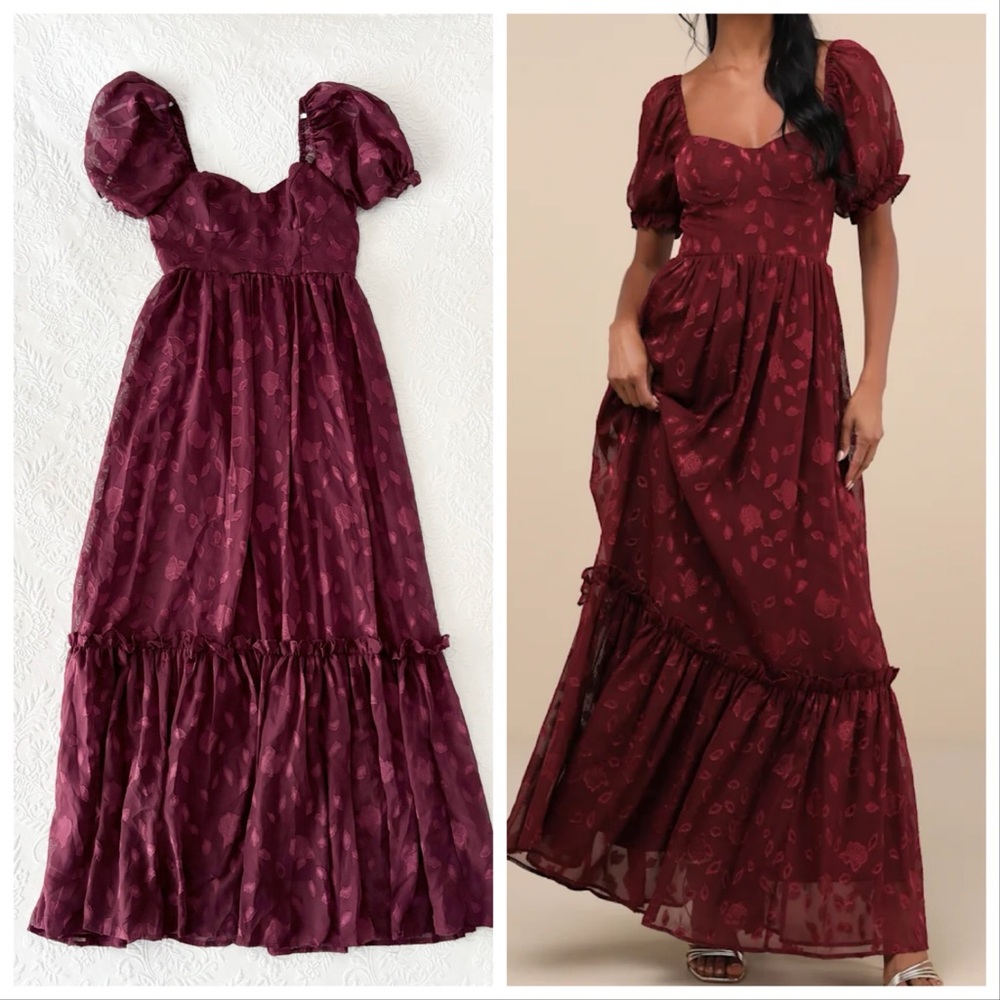 Lulu's Burgundy Maxi Dress